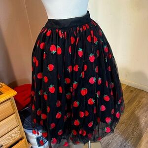 Unique Vintage strawberry skirt